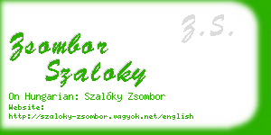 zsombor szaloky business card